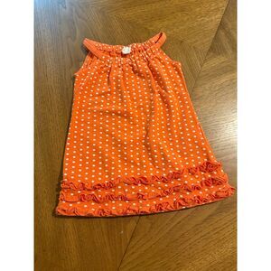 NWOT Planet Cotton Orange Polka Dot Dress